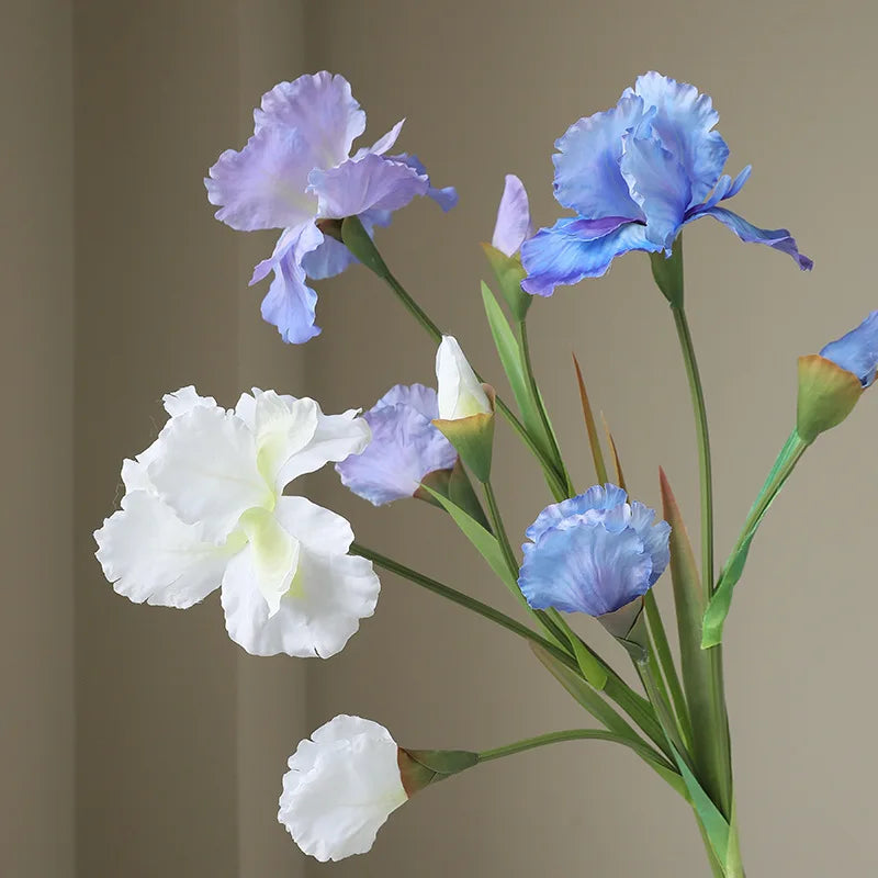 Realistic artificial iris flowers for decoration and floral arrangements