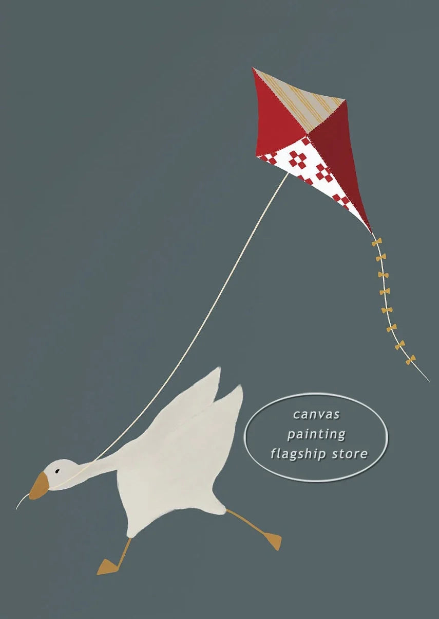 Signature Cute Geese Poster for Nursery Decor - 20X30cm Unframed / 10