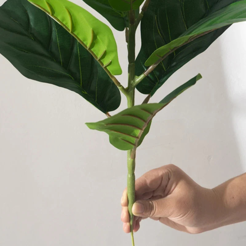 Fake ficus artificial tree tropical plastic plant for interior decoration - view 4