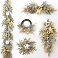 Artificial rattan garland for Christmas and New Year decorations
