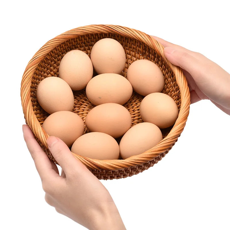 Round Rattan Woven Fruit Basket for Kitchen - view 2
