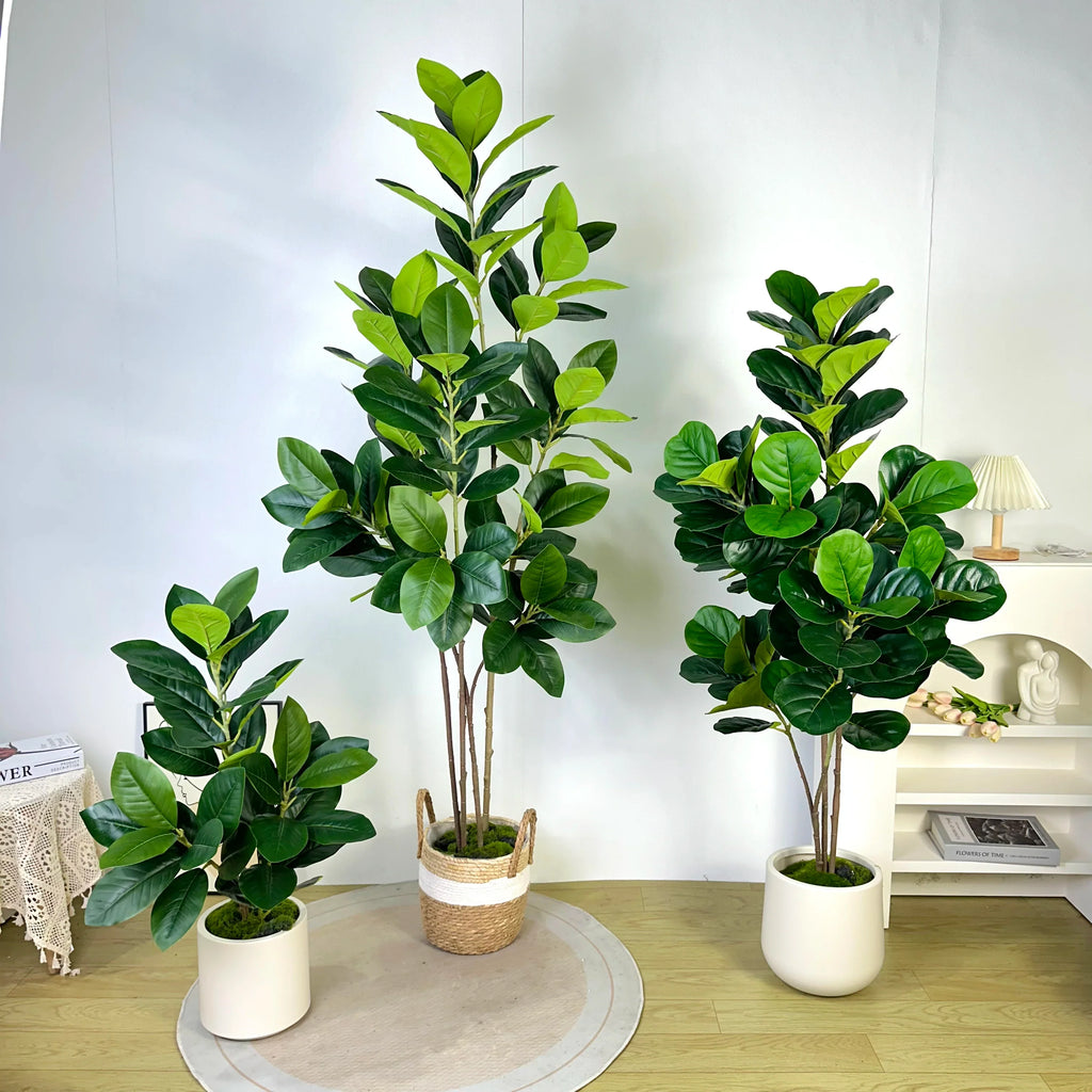 Artificial branches of ficus large leaves of banyan garden decoration - view 5