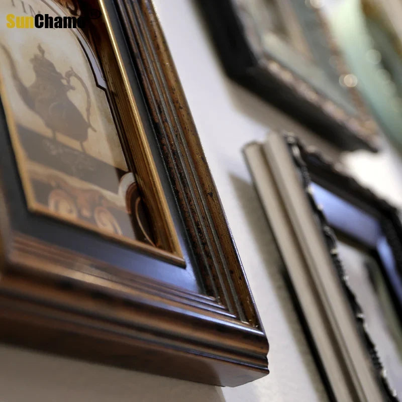Retro wooden photo frame for interior decoration - view 3