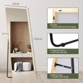 Free-Standing Full Length Mirror 162x53cm, Black or Gold - Gold Right angle