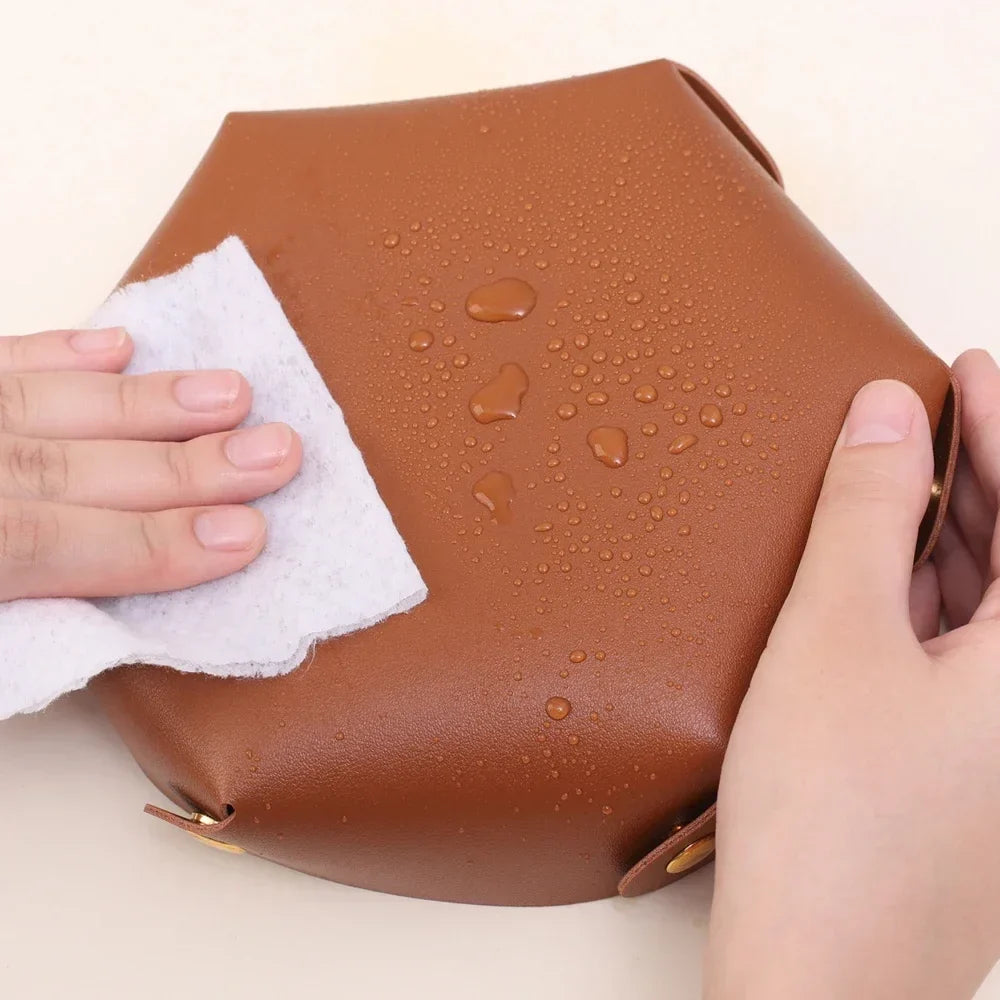 Folding leather top for storage and organization - view 5