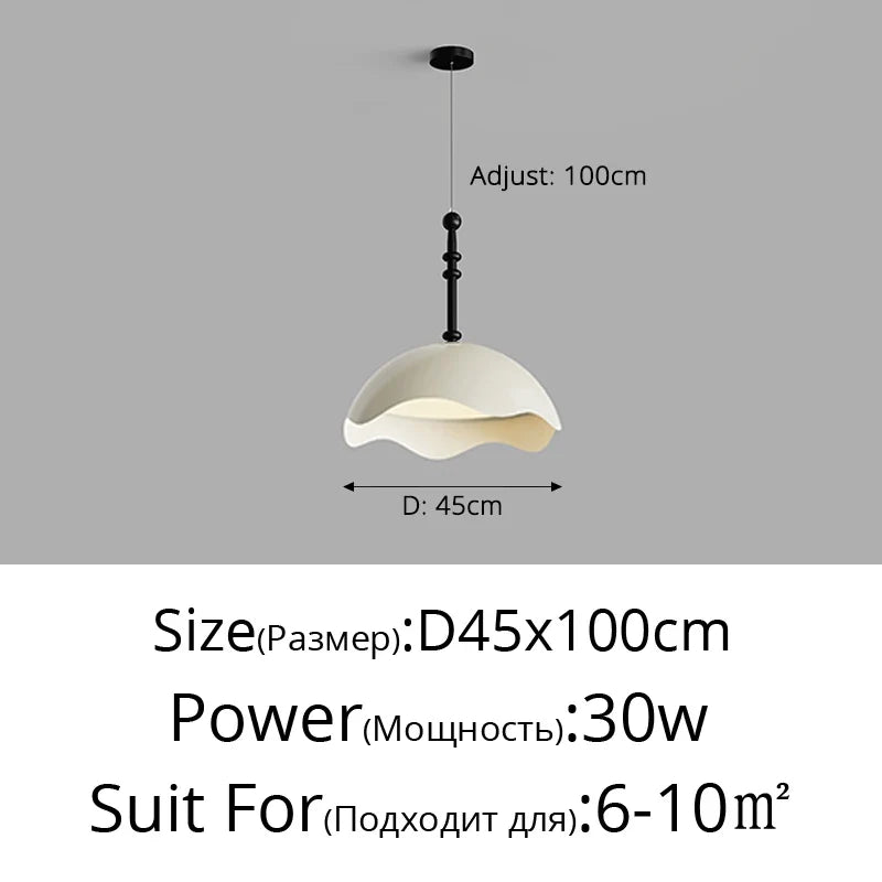 Girly ceiling in high-end creative eggshell for room - B-White-D45x43cm / 3 Colors No Remote