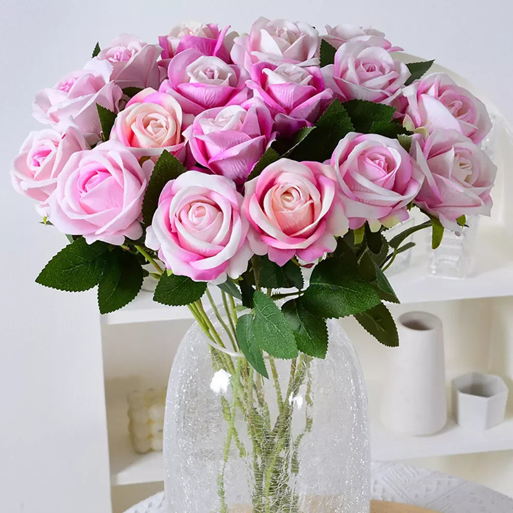 Artificial silk rose for wedding decoration and events