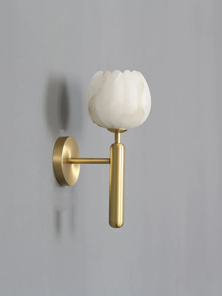 Natural marble wall sconce minimalist style and luxury