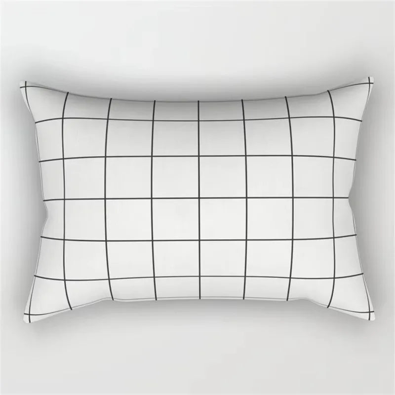 Contrasting Botanical Rainbow Geometric Throw Pillow Cover