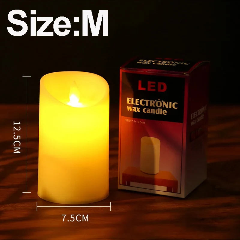 Decorative led candle for wedding and birthday - Medium candle / Ivory