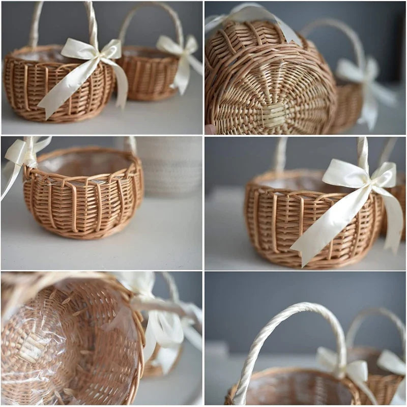 Handmade wedding flower basket for storage and picnic - view 6