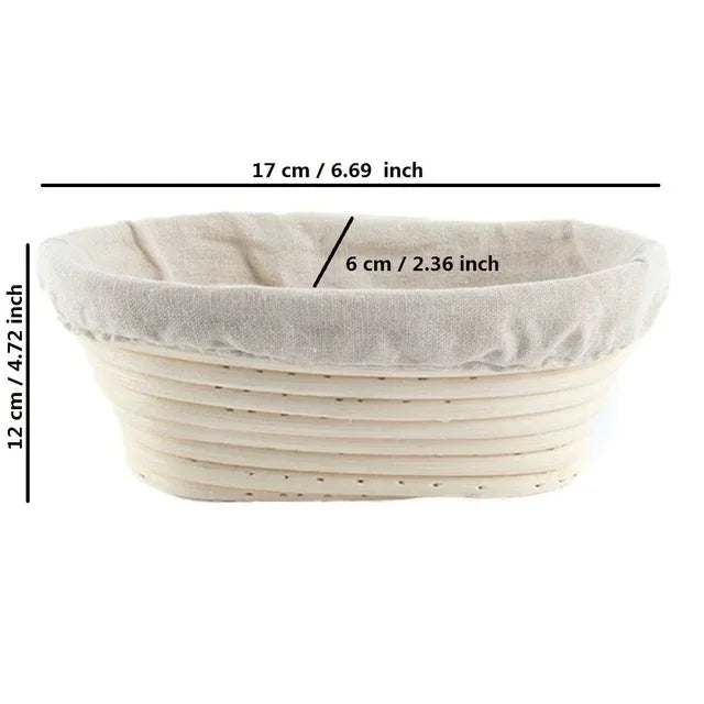 Rattan bread basket for cooking and fermentation - Ovale 17x12x6cm