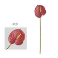 Artificial anthurium leaves for floral decoration and garden - 1 Piece RED