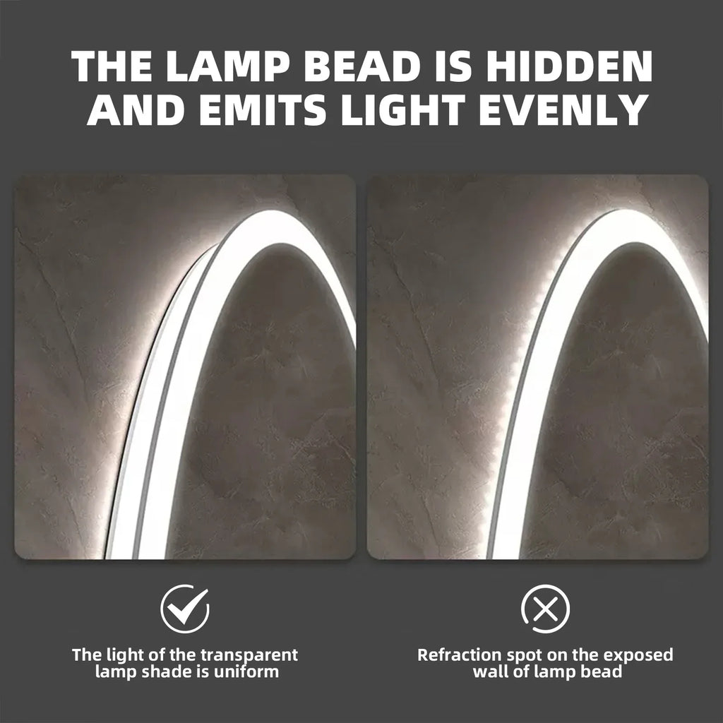 Round light mirror with touch switch and anti-fog function - view 2