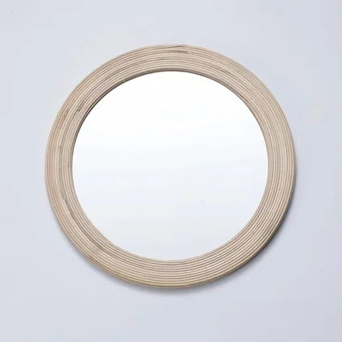 Raffia decorative mirrors for elegant wall decoration - 45 34,5 cm