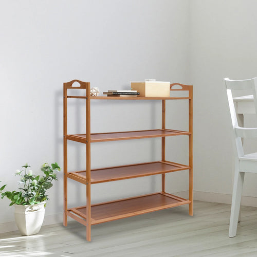 4 level bamboo shoe furniture durable and practical storage - view 2