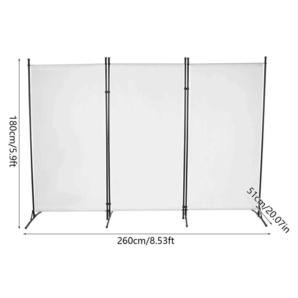 3/4 Panel Folding Room Divider Freestanding Tall Privacy Screens Partition Office/Room Partition Divider, 2.6×1.8m / 2×1.7m - view 5