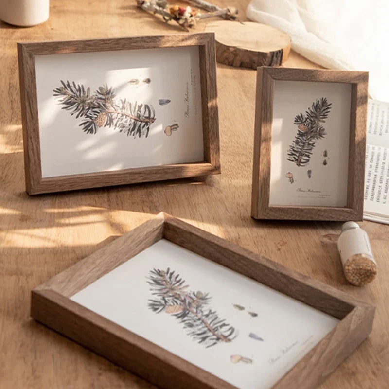 Vintage photo frame in solid wood for decoration and office - view 2