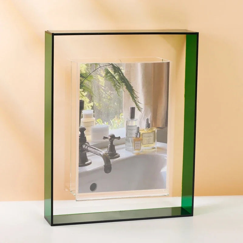 Transparent acrylic photo frame support interior decoration desk - Je / 5 inches