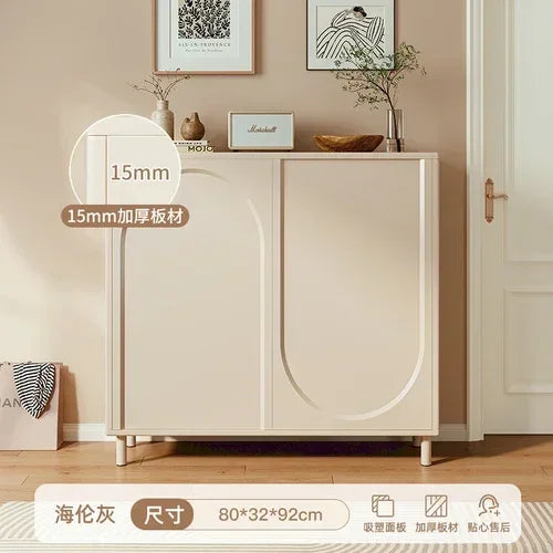 Modern adjustable wooden shoe shelf for storage - Style1