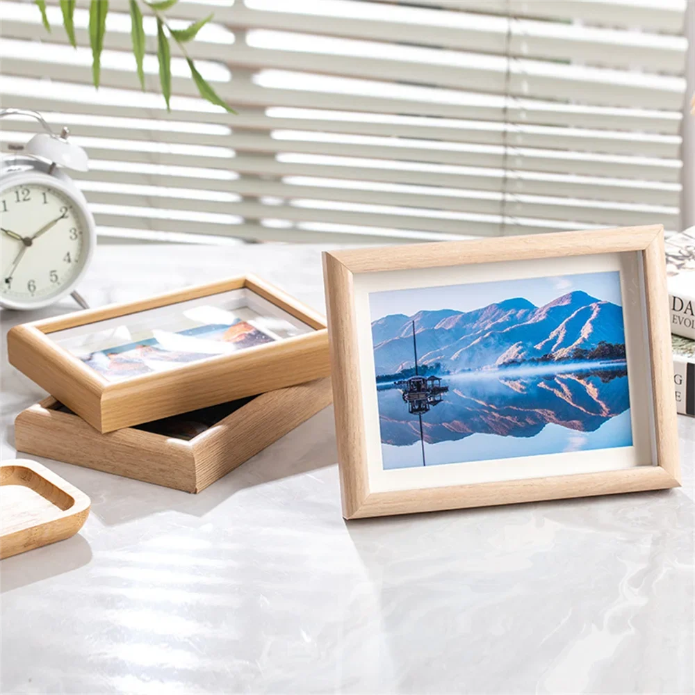 Walnut and Oak Wood Picture Frame for Family Portraits - view 2