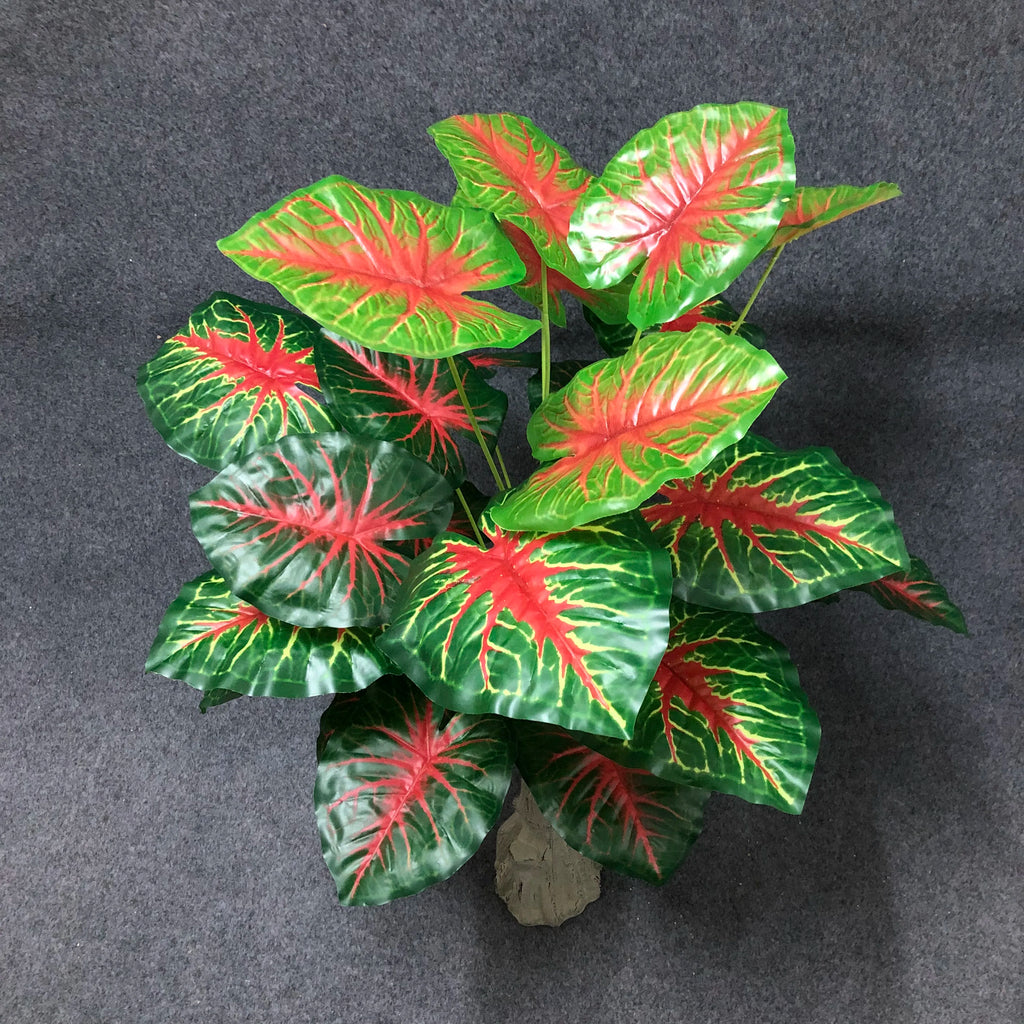 Large artificial plants with decorative palm leaves - view 3