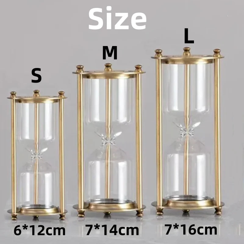 Glass hourglass bottle handcrafted decorative sand clock - Style B / M