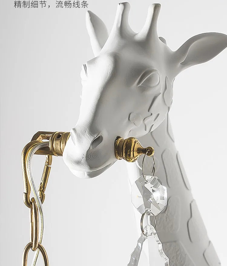 Giraffe wall sconce in resin and crystal with decorative led - view 5