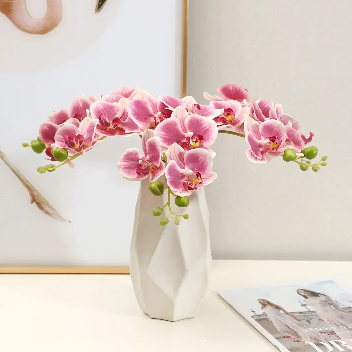 Artificial phalaenopsis realistic flowers for various decorations