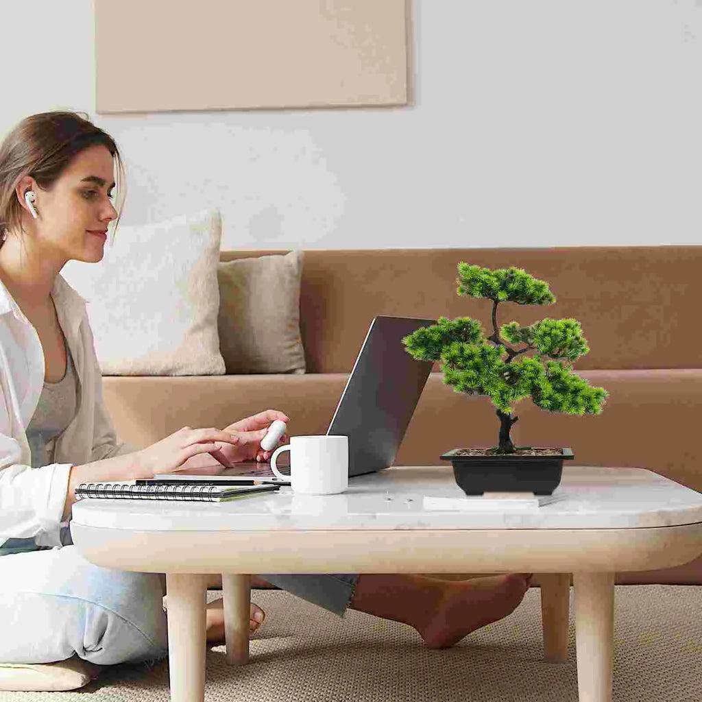 Artificial juniper bonsai for interior decoration zen - view 5