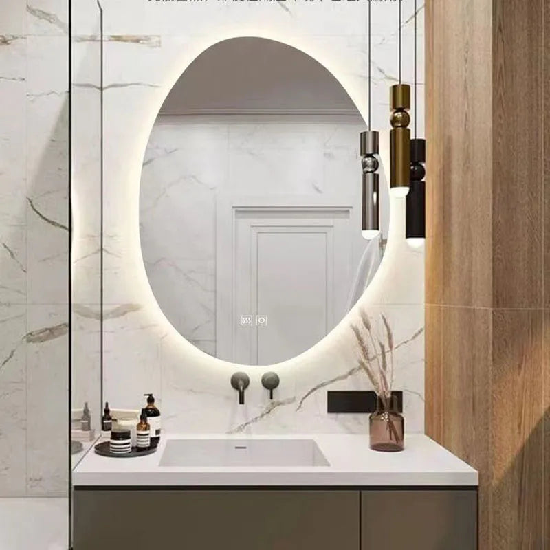 Irregular led mirror for smart dressing room and bathroom - view 5