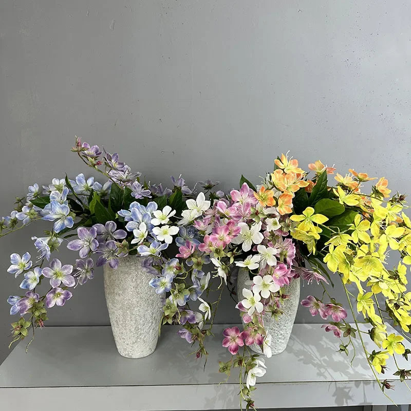 Artificial silk jasmine branch for festive decoration - view 6