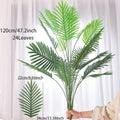 Artificial plastic palm with monstera leaves for garden - 120cm 24 Leaves