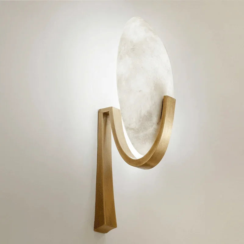 Nordic wall sconce in copper and marble modern design to led - view 4