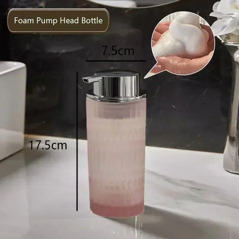 Glass soap bottle for elegant and practical bathroom - E-17.5cm Foam bottle