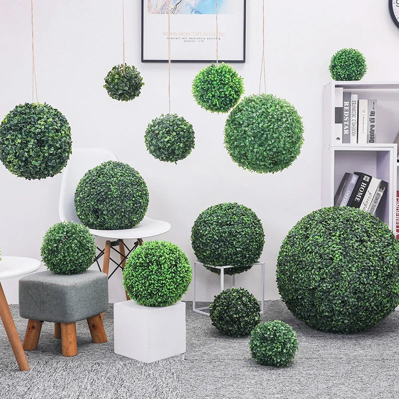 Artificial decorative turf ball for outdoor and garden - view 3