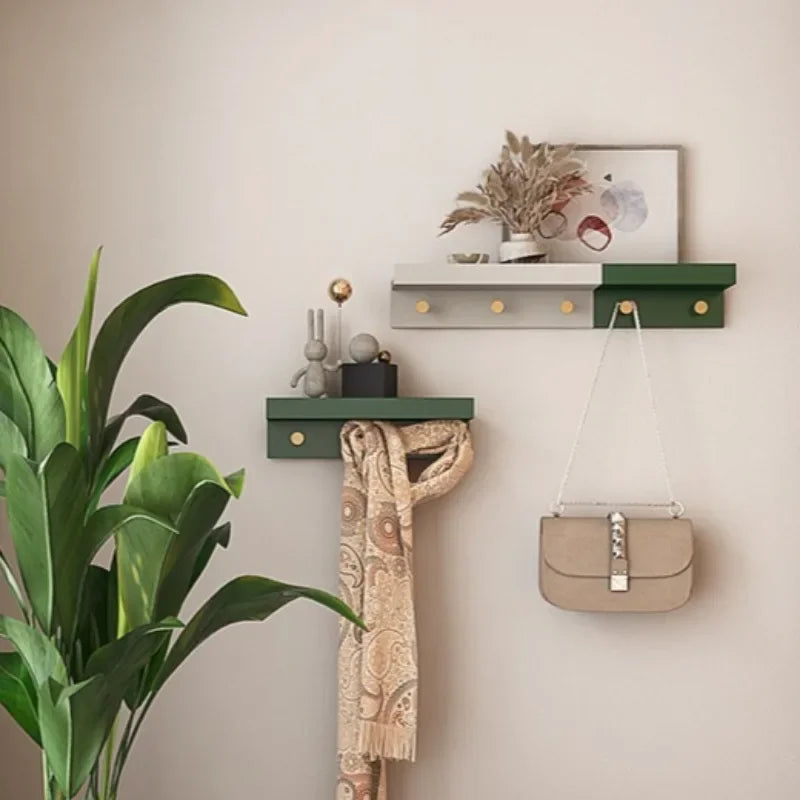 Wooden wall coat holder for creative and practical storage - view 4