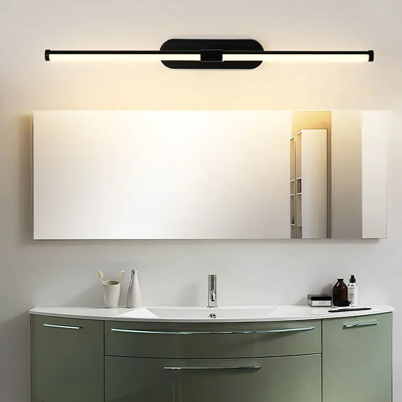Waterproof anti-fog cosmetic mirror with modern led lighting - view 3