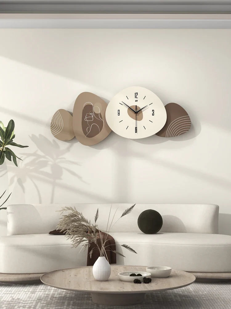 Modern Minimalist Wall decor, Sofa Background Hanging Watch, Large Creative Wall Clock, 3D Wall pendant, Home Decoration, 80cm - view 5