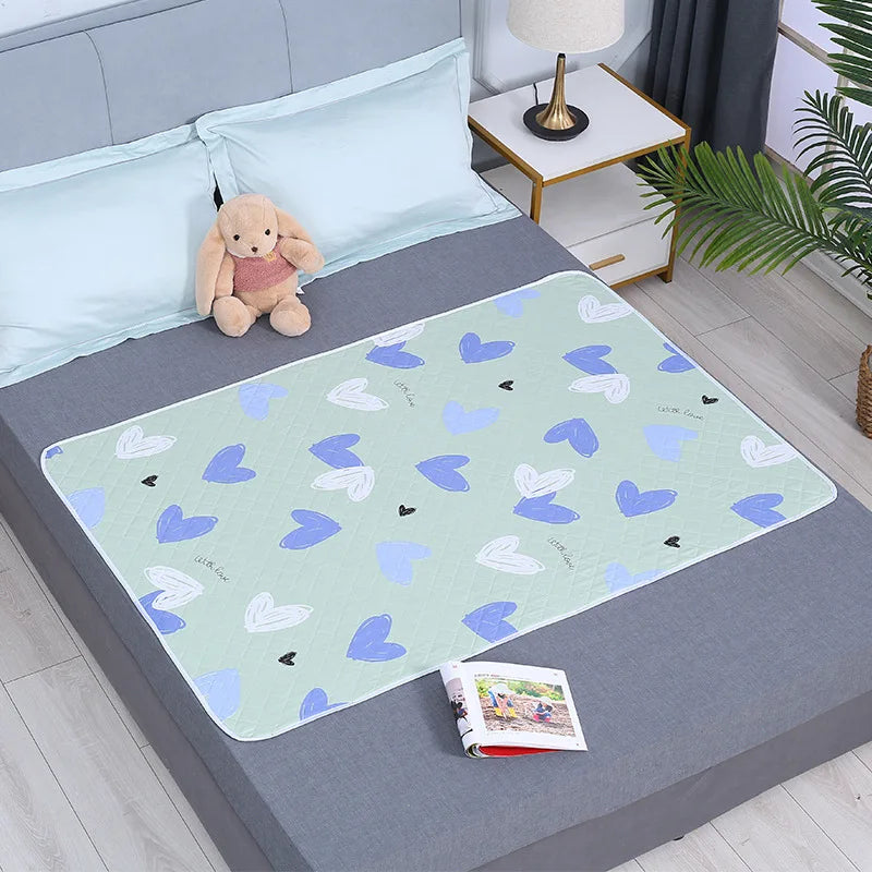 150/120/70cm Large Washable Mattress Urine Adult Elder Incontinence Bed Pad Women Menstrual Bed Sheet Protector, Kids Urine Mat - 05 / 100x150cm -L