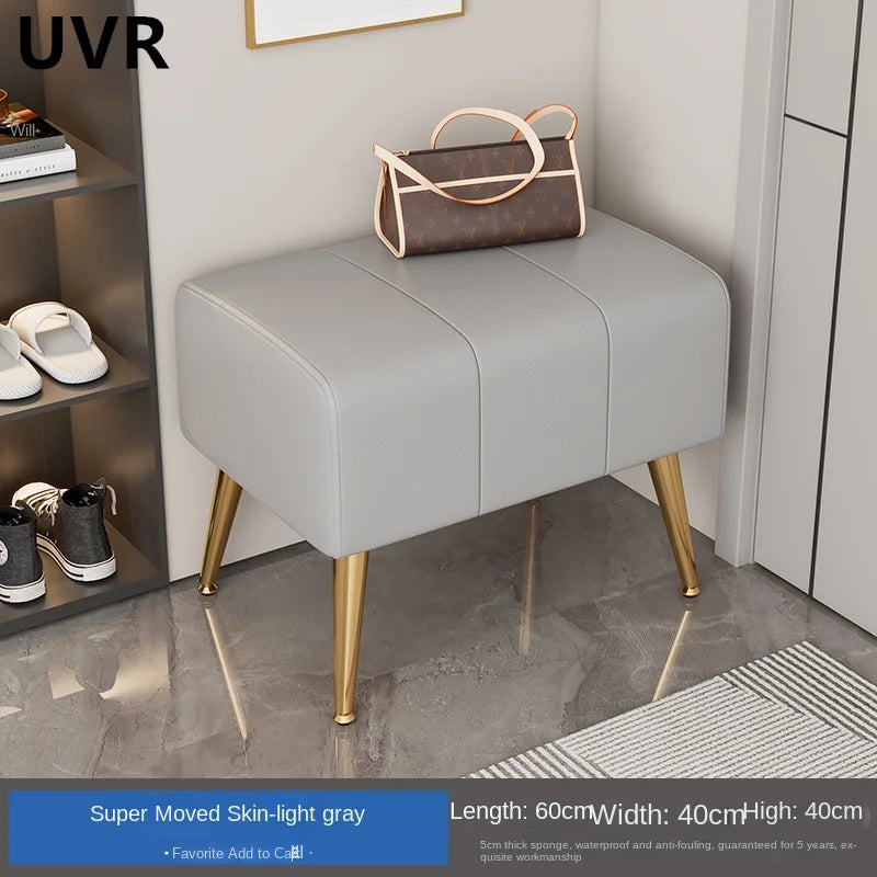 Modern and luxurious shoe bench with comfortable seat - Gray-60m