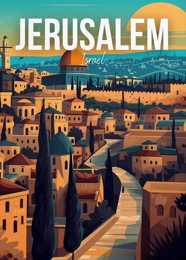 Iconic city travel poster for wall decoration - 20X30cm Unframed / 4