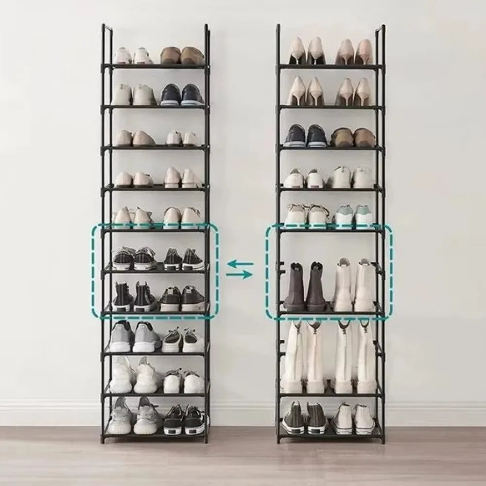 High-capacity, multipurpose dust resistant economic shoe shelf