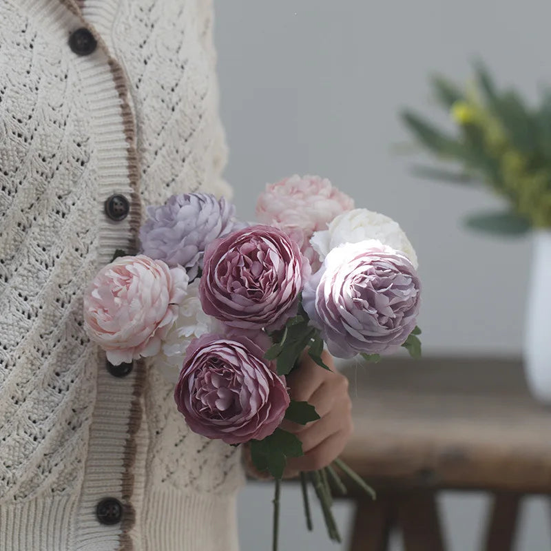 Realistic artificial peony for decoration and wedding - view 4