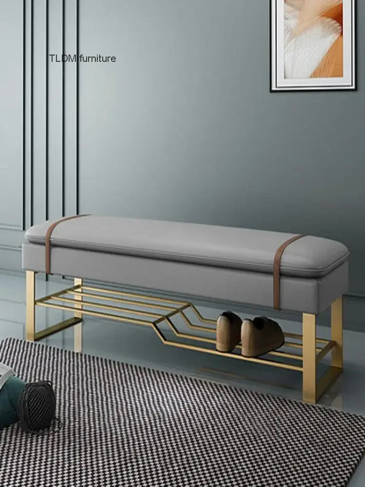 Minimalist desk with creative design poufs and benches - view 4
