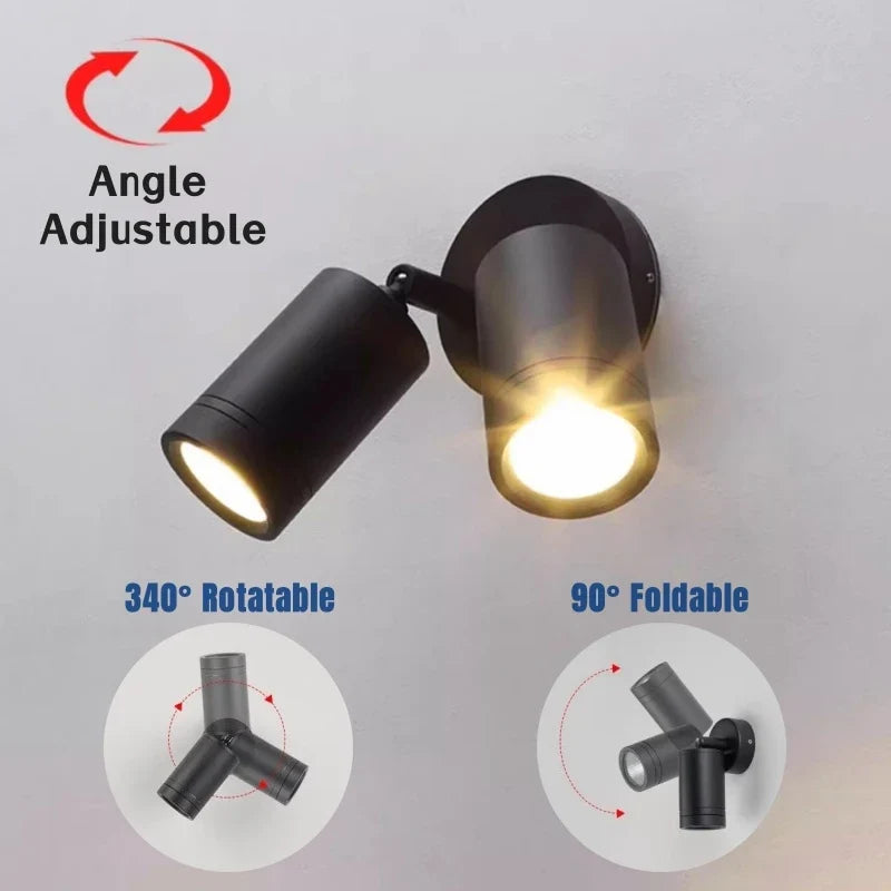 Outdoor led spot double head waterproof for garden balcony fence - view 5