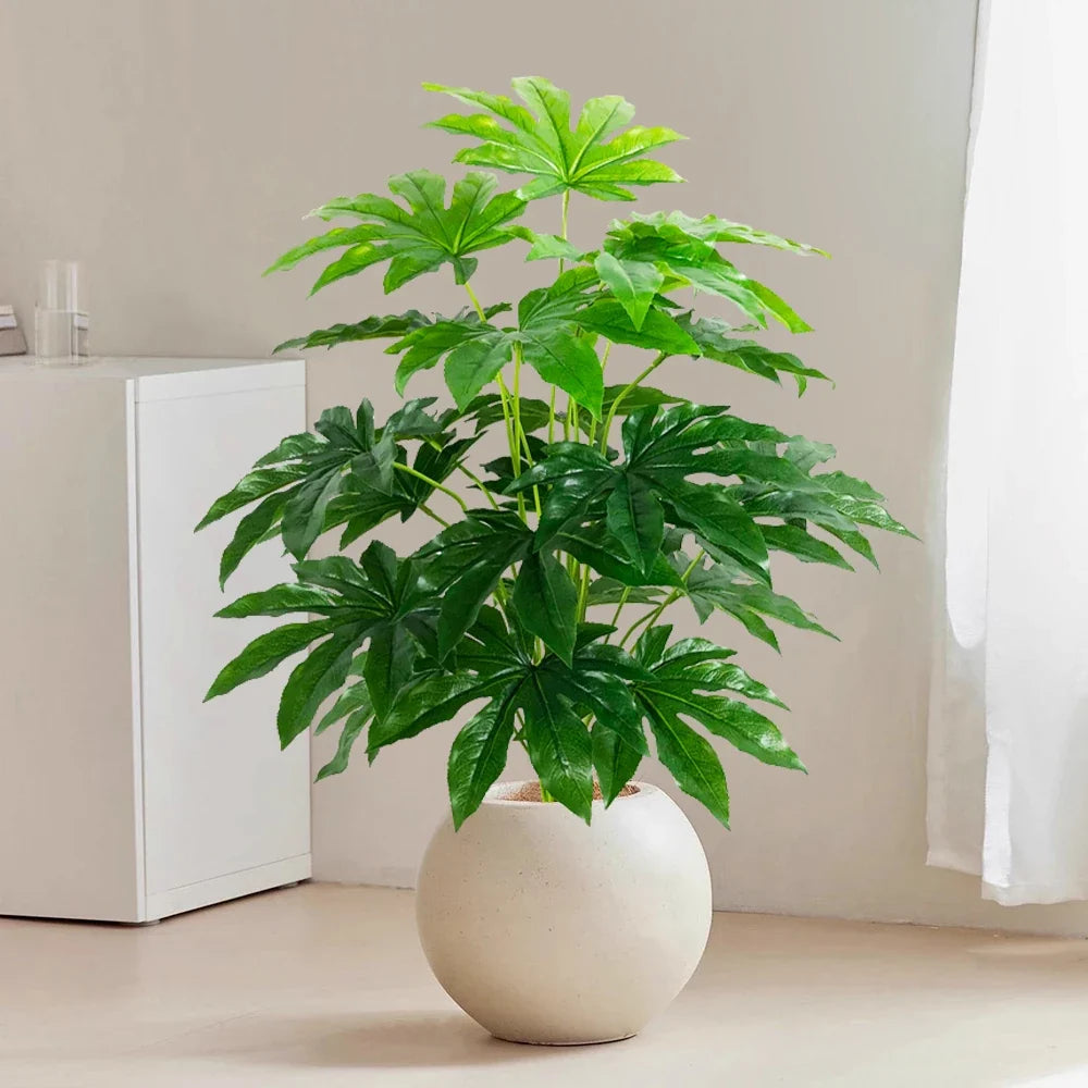 Tropical Artificial Monstera Plant, 75 cm with 24 Leaves