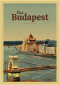 Vintage Travel Poster Wall Art for Tourism, Design 8 - 8 / A4 8,3 x 11,8 pouces