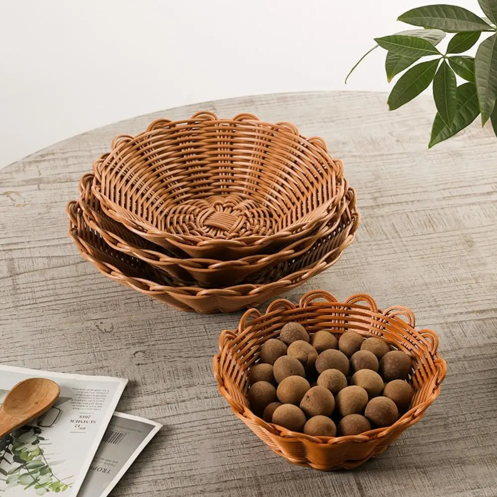 Wicker round basket for storing various objects - view 5