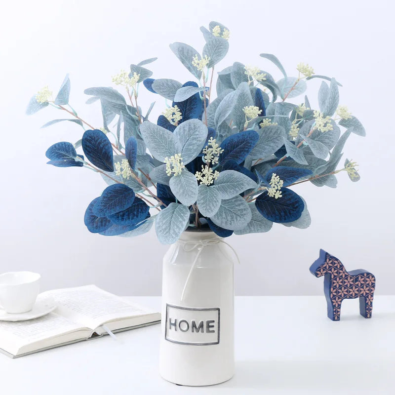 Eucalyptus artificial plants with fruit for modern decoration